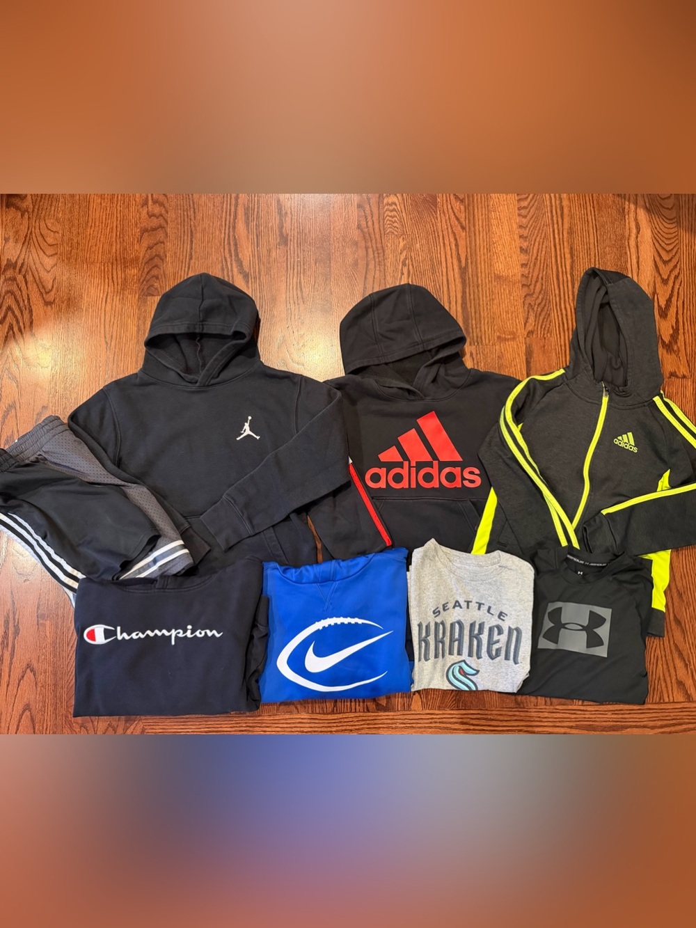 Boys Size 8 Clothing Lot: Nike, Under Armour, Adidas